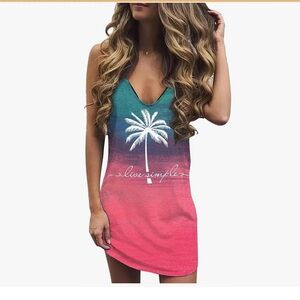 Live Simple Women's Ombré T-Shirt Dress